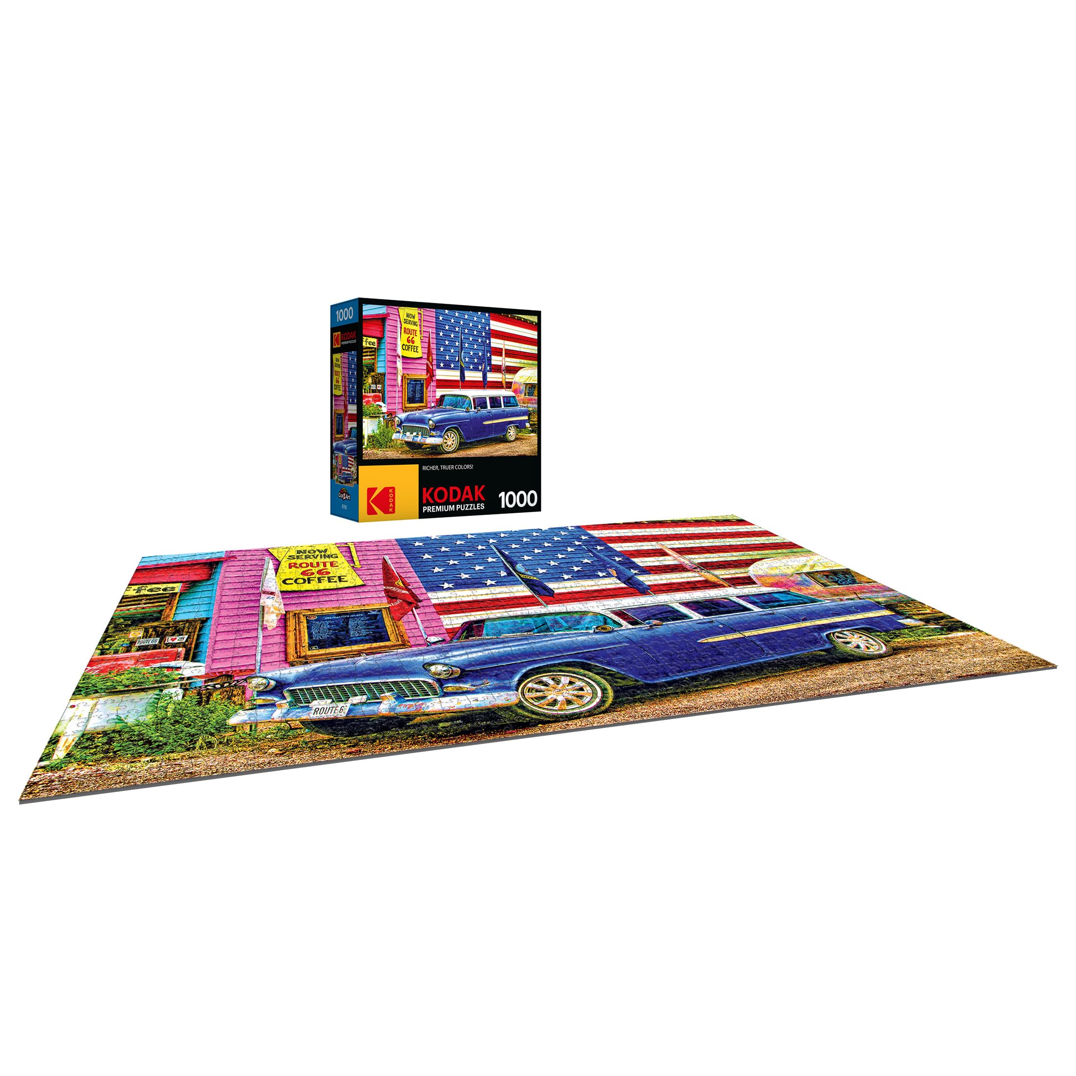 Amazon.com: RoseArt - Kodak Premium - Route 66-1000 Piece Jigsaw