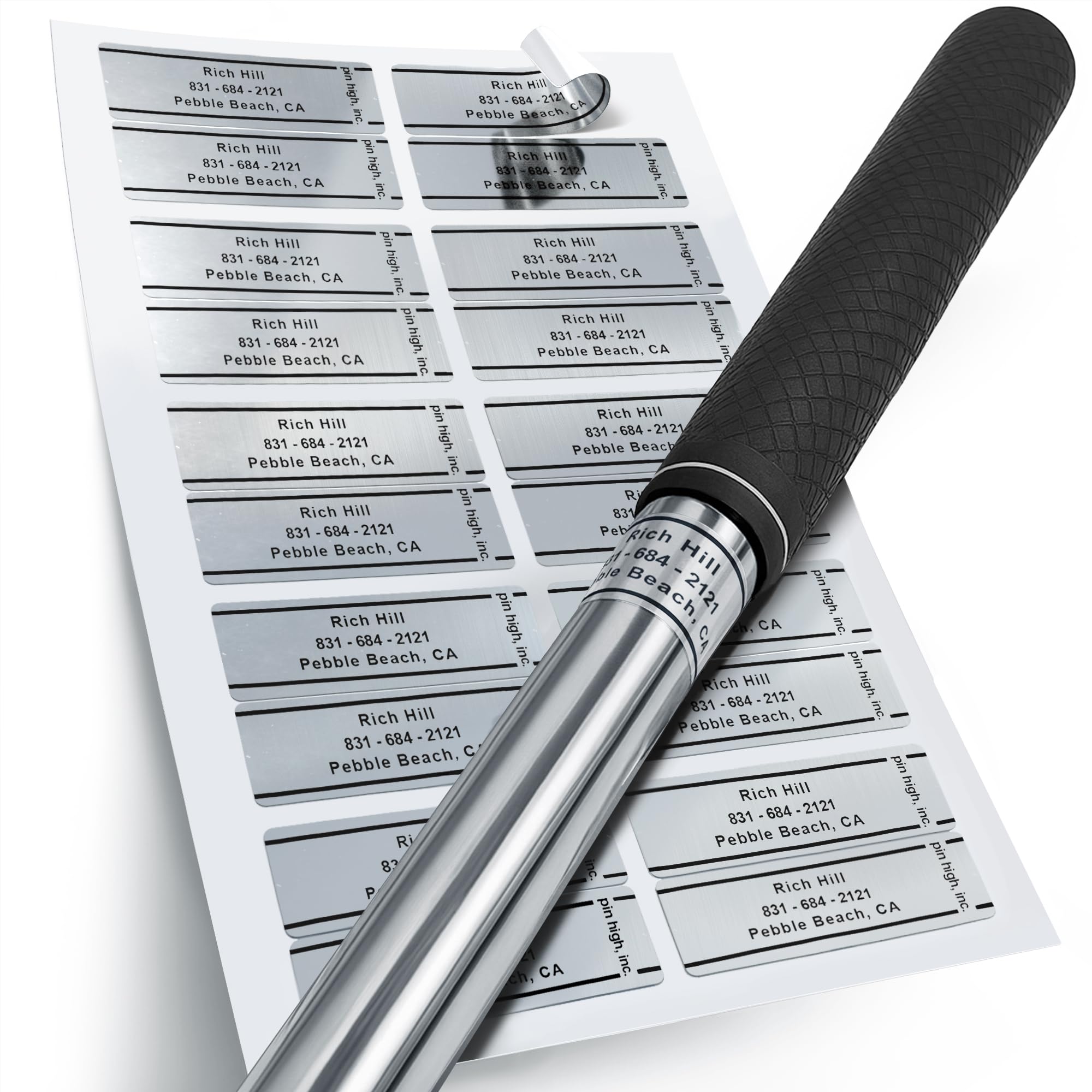 P I N H I G H Golf Essentials: Personalized ID Labels, Pro Scorecards & Game Guides. Weatherproof Accessories for Club Tracking, Stat Logging &