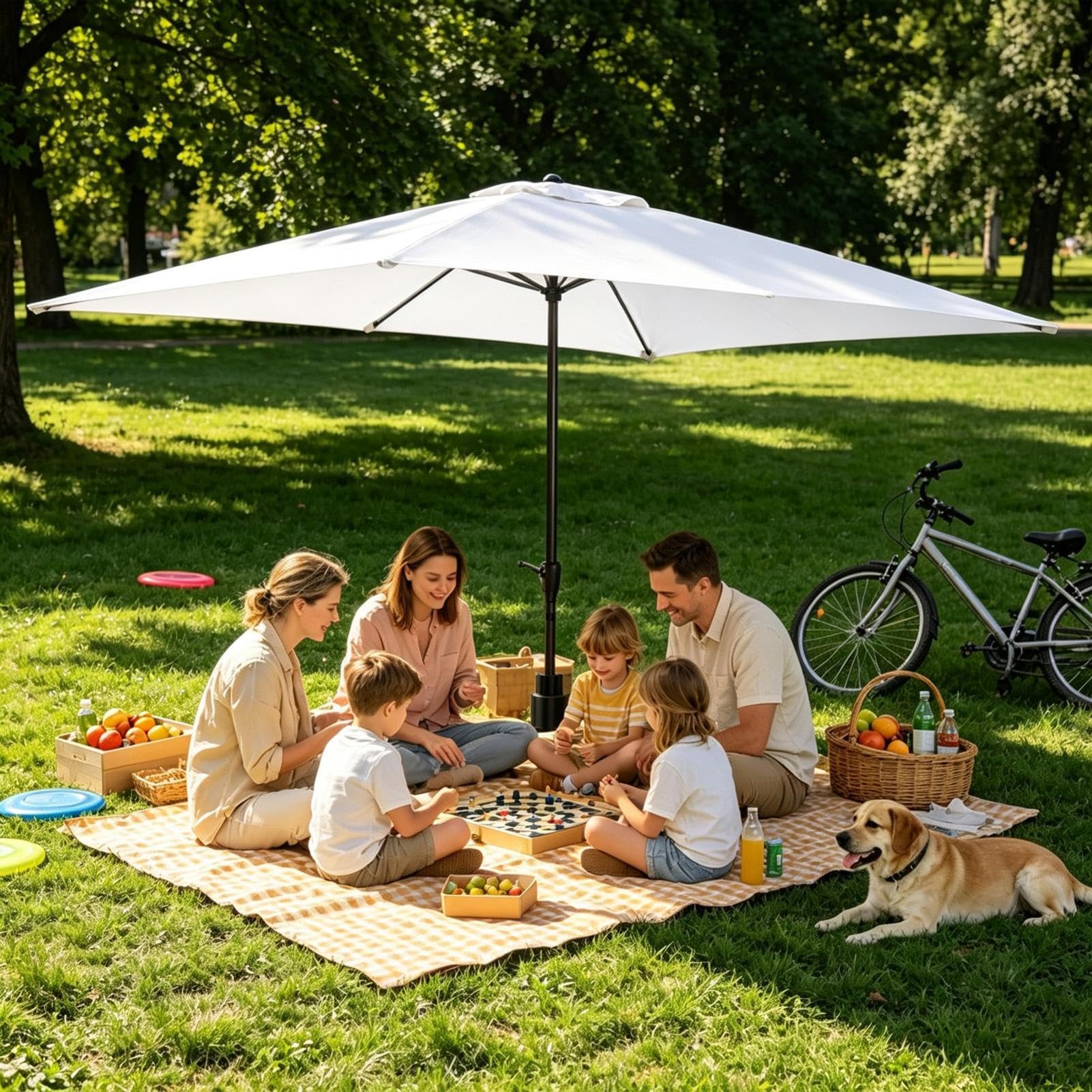 Ombrellone rettangolare per terrazza, 200 x 300 cm, copertura impermeabile