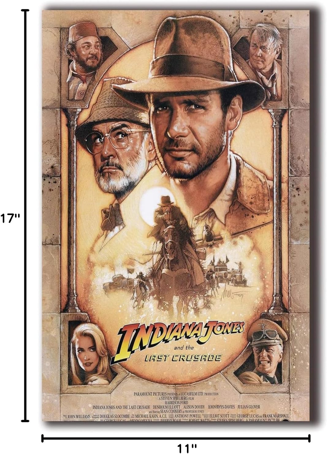 Indiana Jones and The Last Crusade Movie Poster for Home Decor Wall Art 11x17inch (28x43cm) Frameless Gift image 4