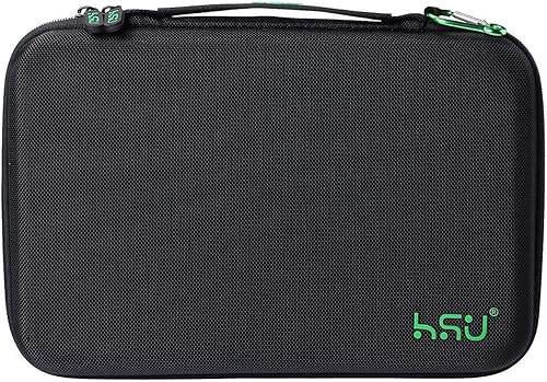 Miniatura 7 de Estuche de transporte grande para GoPro Hero 13, 12, 11, 10, 9, 8, 7, 6, 5, negro, AKASO Campark y accesorios de HSU con asa de transporte y