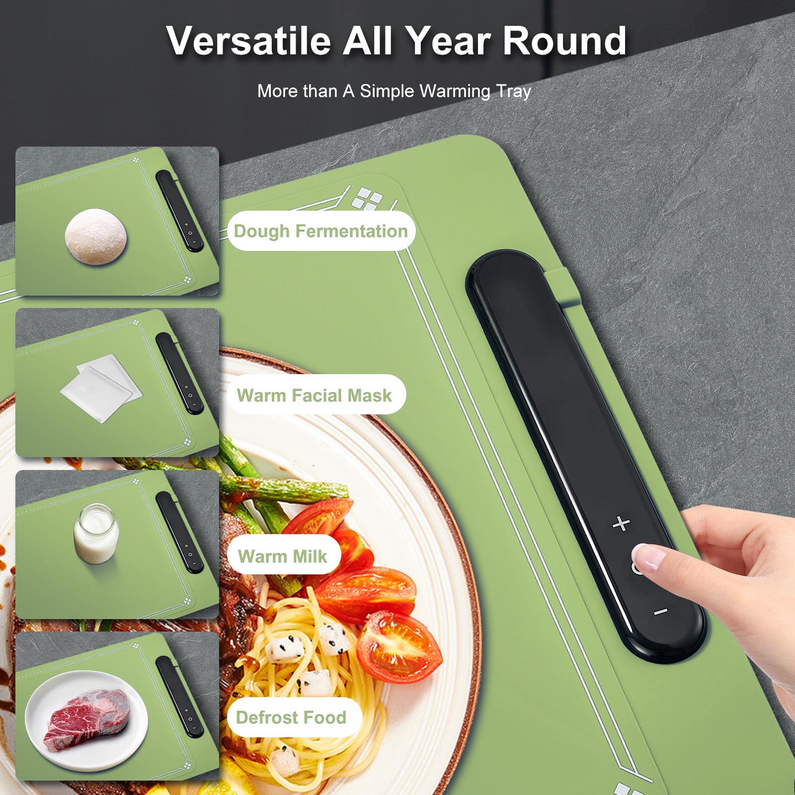 Electric Warming Tray:Full Surface Heating Tray For Food,3 - View #3