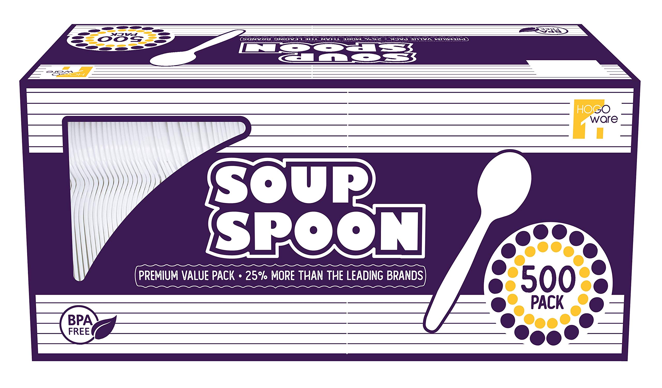 500 pack White Soup Spoons plastic silverware disposable cutlery set utensil plasticware kitchen compostable bbq picnic office home bulk flatware box birthday party supplies Soup Spoon wholesale