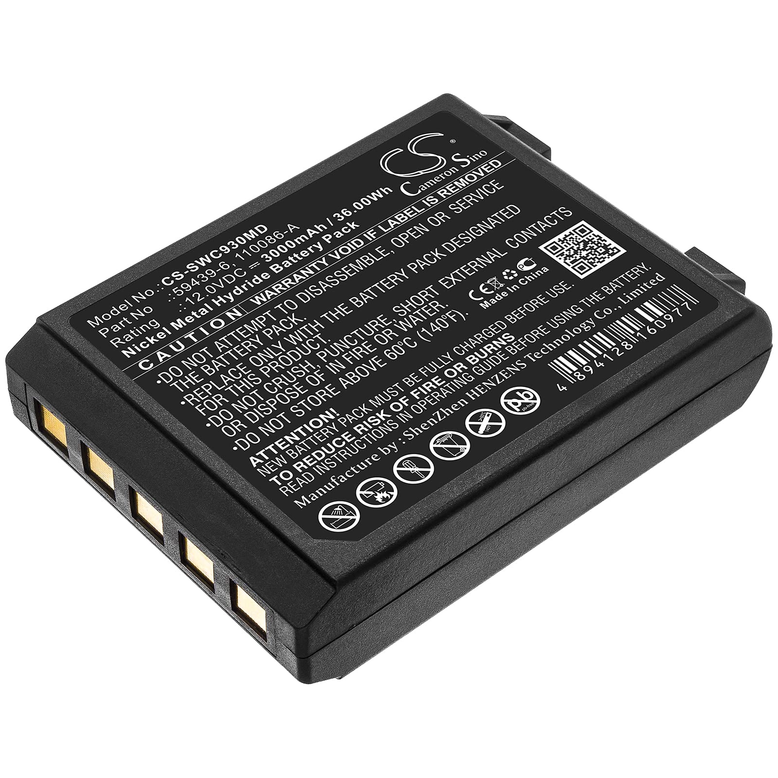 TECHTEK battery compatible with [Artema] Cardio AID 100, for [Simonson-Wheel] Defibrillator Cardio Aid MC+, Defibrillator Cardioaid 930, Defibrillator Cardioaid 940, Defibrillator Cardioaid 950 repla