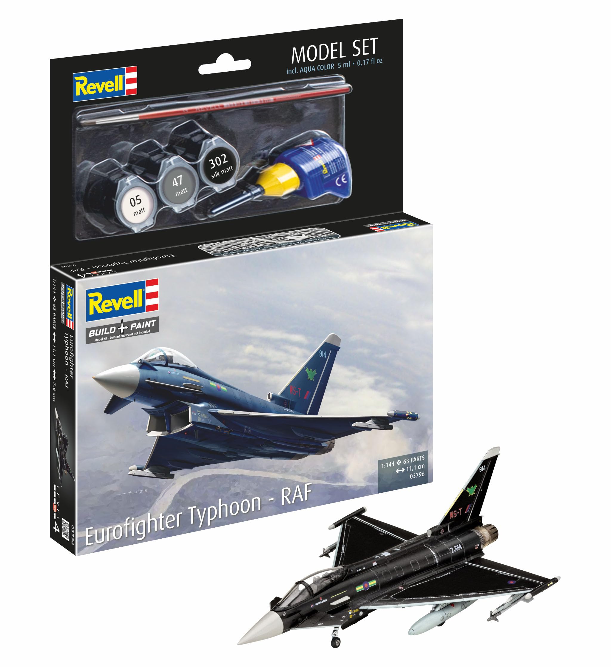 Revell Eurofighter Typhoon - Raf 1:144 Model Gift Set