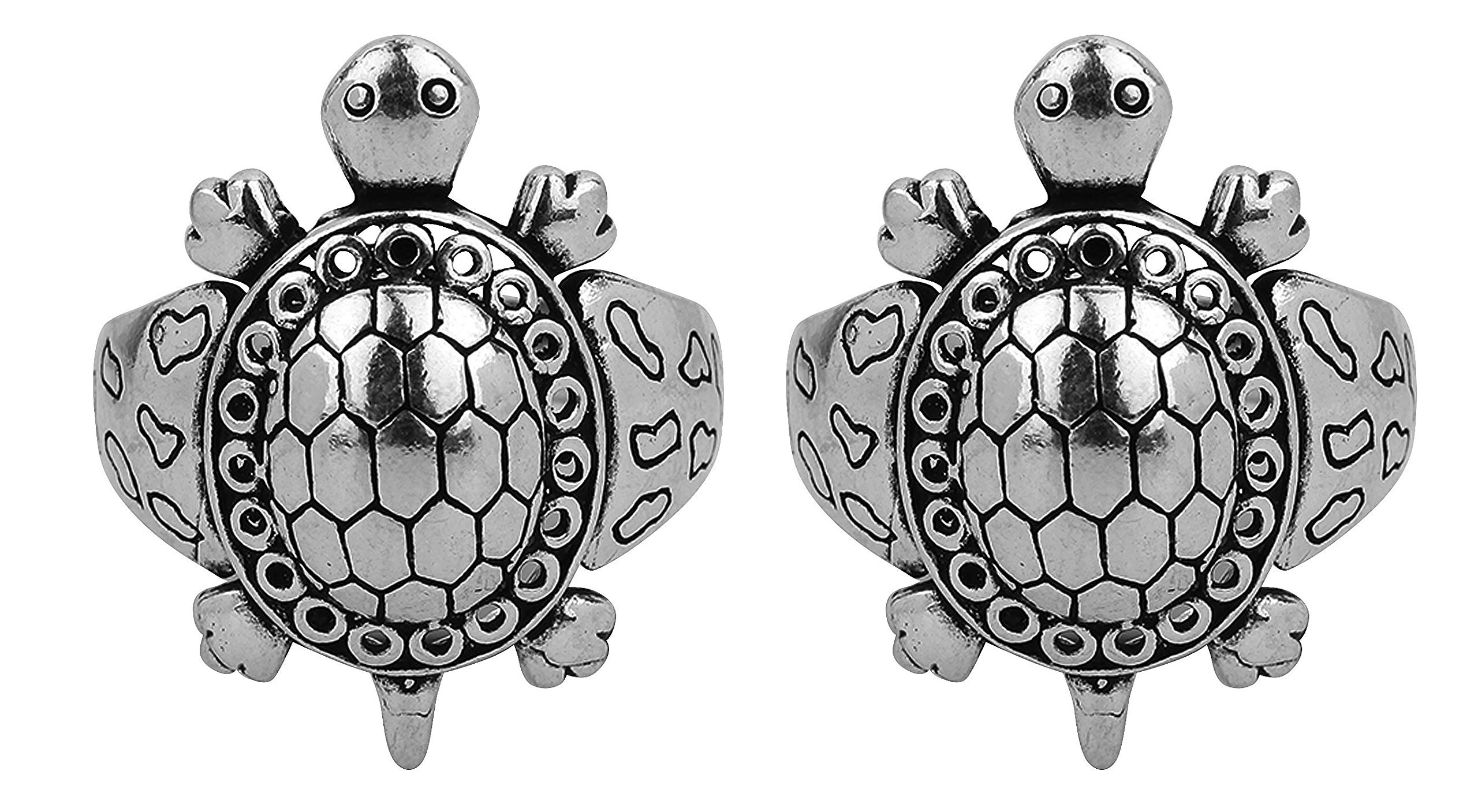 BigMart? Tortoise/Turtle Finger Ring for Men and Women/Good Luck Kachua/Tortoise Ring for Men and Women VASTU RING (SILVETR PACK OF 2, 17) (B08NTHL5GX) Amazon Price History, Amazon Price Tracker