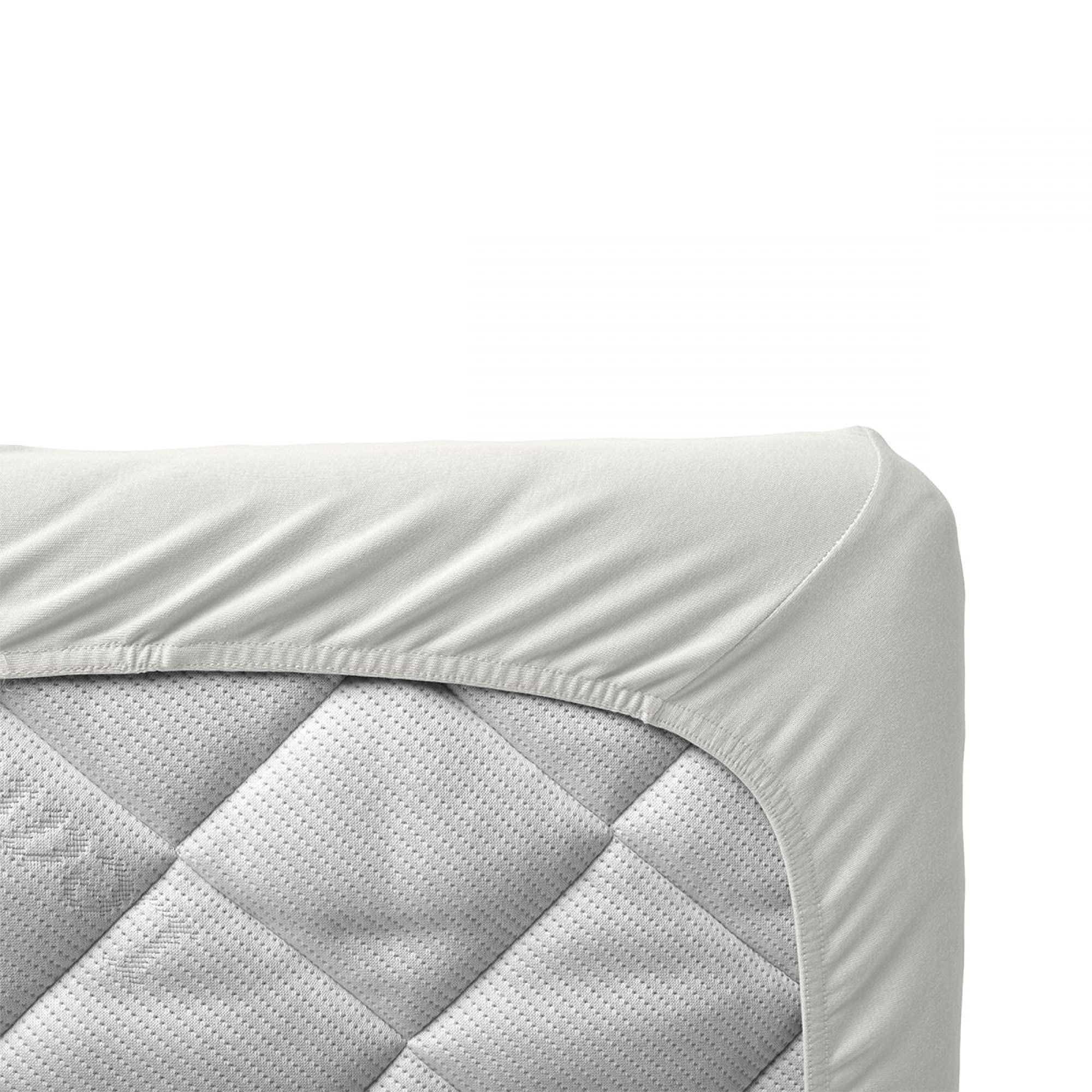 Leander prześcieradła z gumką – 2 sztuki do łóżeczka dziecięcego Leander + łóżeczko niemowlęce Linea + Luna łóżeczko dziecięce 120 x 60 cm – kolor: snow