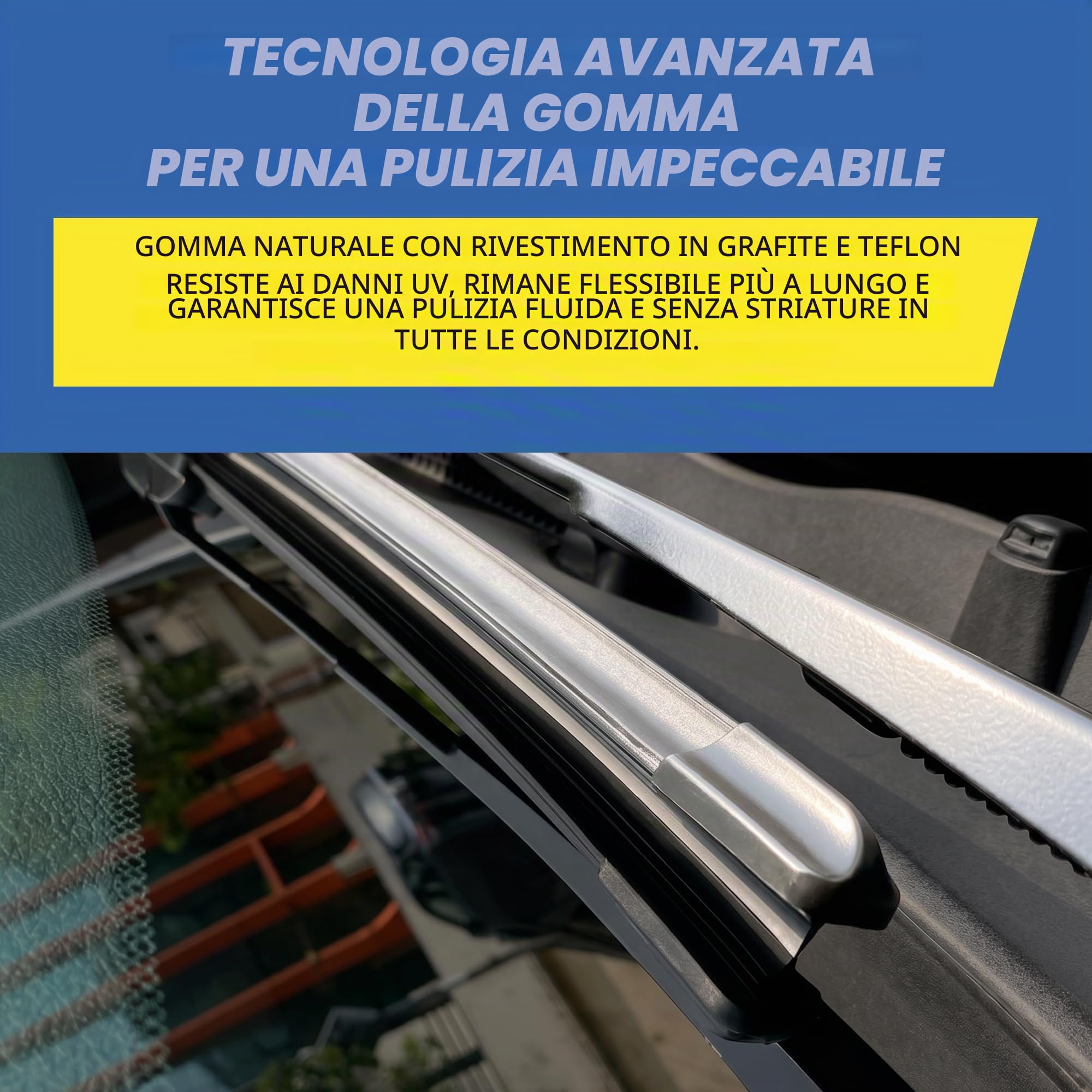 MICHELIN 13108 - Set spazzole tergicristallo, lunghezza 600/400 mm, colore: Nero