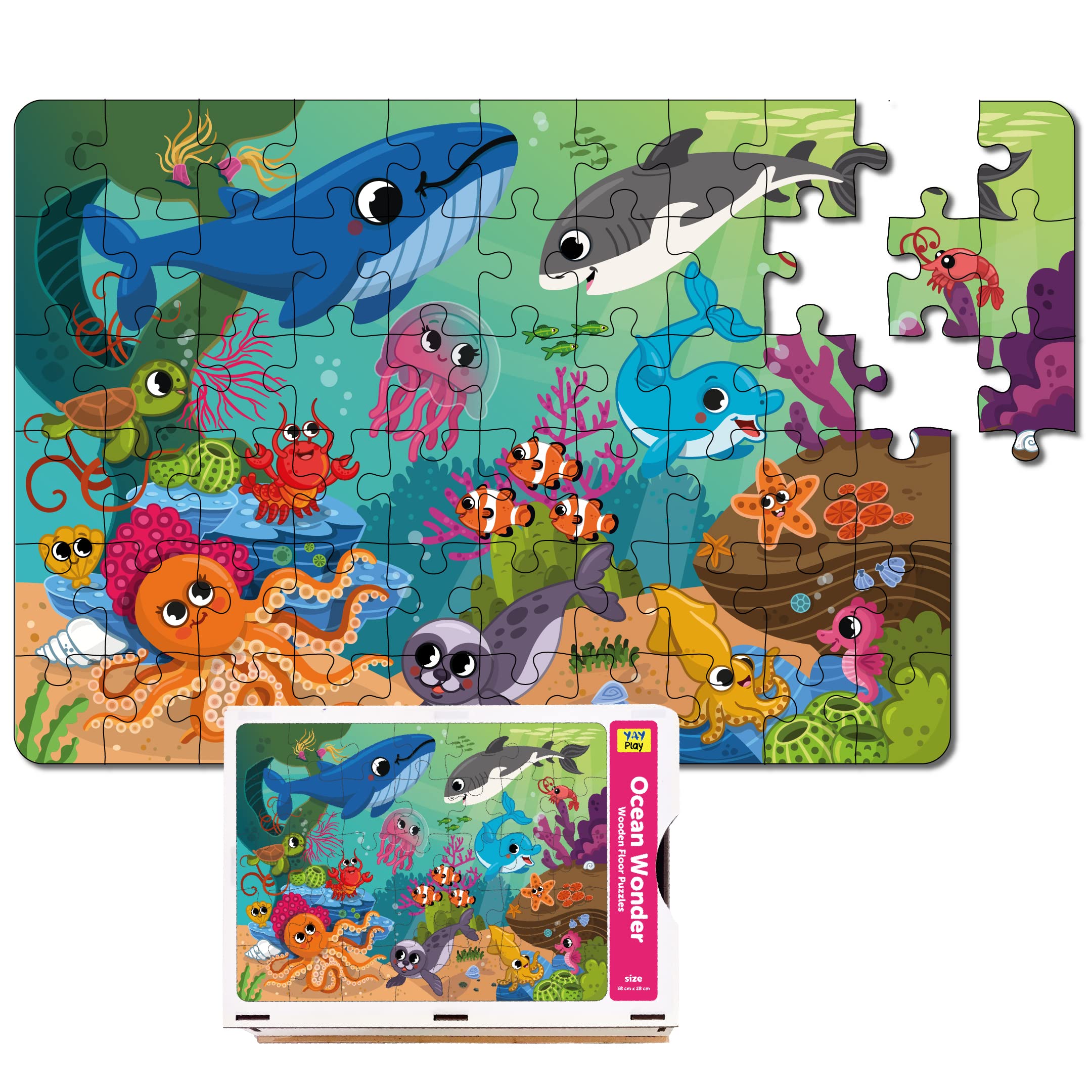 See full amazon price history chart for Yay Play Under Water Animal Wooden Floor Puzzle 60 Pieces with Wooden Box | Chunky Puzzles for 4+ Years Yay Play Under Water Animal Wooden Floor Puzzle 60 Pieces with Wooden Box | Chunky Puzzles for 4+ Years (B09P79583Q) Amazon Price History, Amazon Price Tracker
