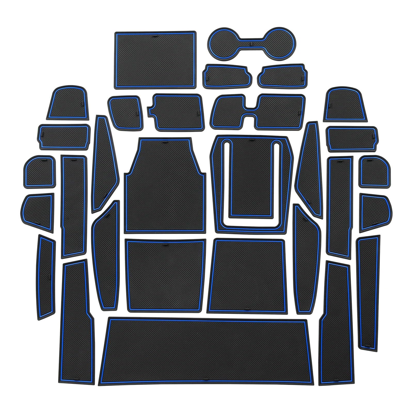 ahhccne Rubber Mats for Centre Console for Chevrolet Traverse 2018-2023, LHD Rubber Mats for Centre Console