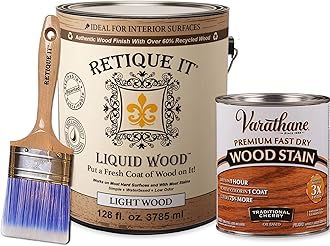 Liquid Wood - Gallon Light Wood w/Traditional Cherry Stain-Stainable Wood Fiber Paint-Put a fresh coat of wood on it (128oz LW Trad Cherry)