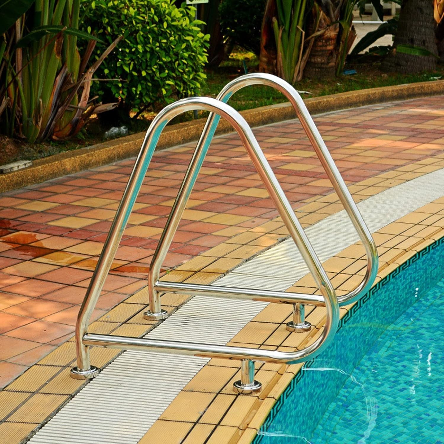 Swimming Pool Hand Rails, Premium Stainless Steel 304 Pool Safety Handrails for Inground Pool Entry 260Lbs Load Capacity Pool Hand Grab Rail