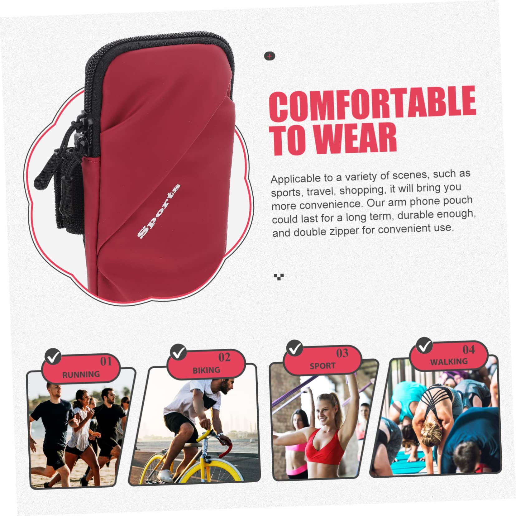 DOITOOL 4stücke Sport Handyarmband Mit Elastischem Design Wasserdichtem Material Für Joggen Radfahren Und Outdoor-aktivitäten Passend Für Smartphones