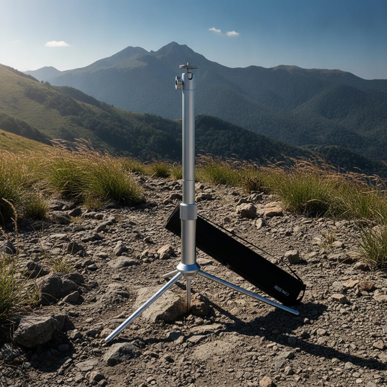Supporto da Pavimento Portatile Stativo Telescopico Treppiede per Campeggio