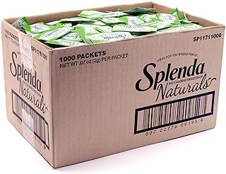 SPLENDA Naturals Stevia Zero Calorie Sweetener: No Calories, All Natural Sugar Substitute With No Bitter Aftertaste - Sing...
