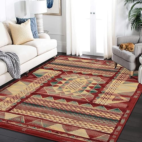 Miniatura 1 de GAOMON Alfombra colorida de 3 x 5 pies para interior, moderna, abstracta, no desprende pelusa, alfombra contemporánea para sala de estar,