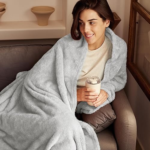 Miniatura 2 de Exclusivo Mezcla Manta de forro polar afelpada, mullida, muy suave, esponjosa y cálida, para sofá, cama, adecuada para todas las estaciones (50 x 70