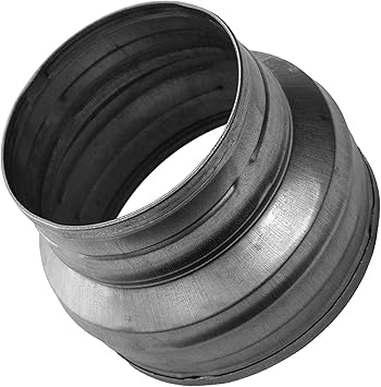 Vent Systems 4" Inch to 3" Inch Duct Reducer Galvanized Steel HVAC Pipe Adapter Connector for Ventilation, Exhaust, and Grow Tents Durable Metal Transition Fitting for Heating and Cooling