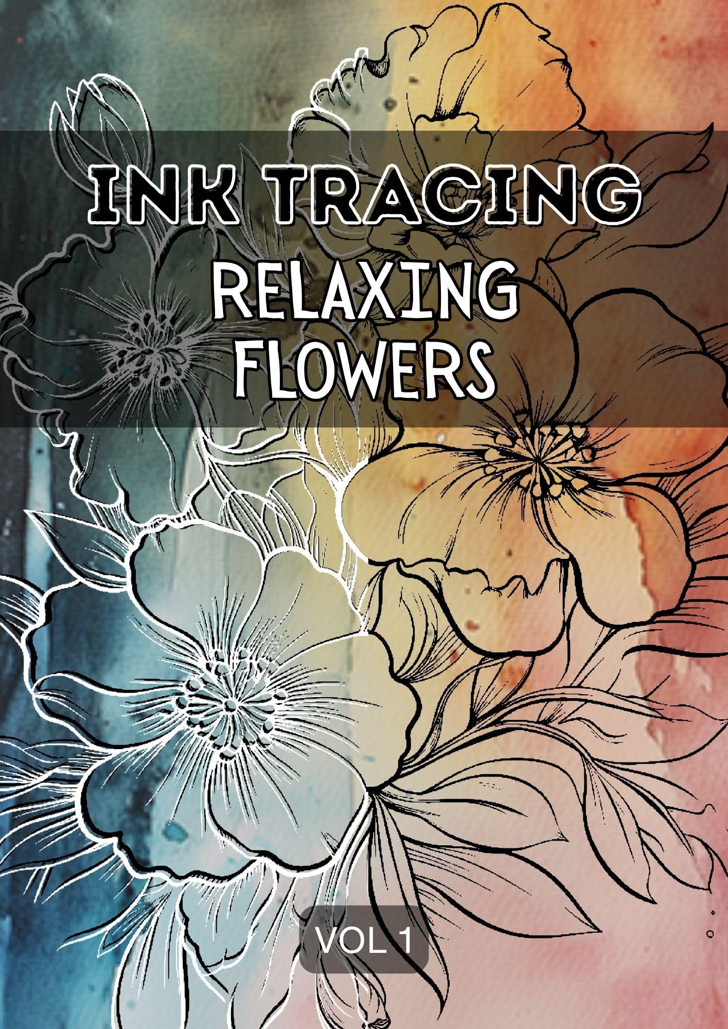 Ink Tracing Relaxing Flowers Book for Adults (Kindle Scribe Only) : Meditative Relaxing Floral Patterns Tracing for Releasing Stress, and Mindful Creativity (Ink Tracing Flowers)