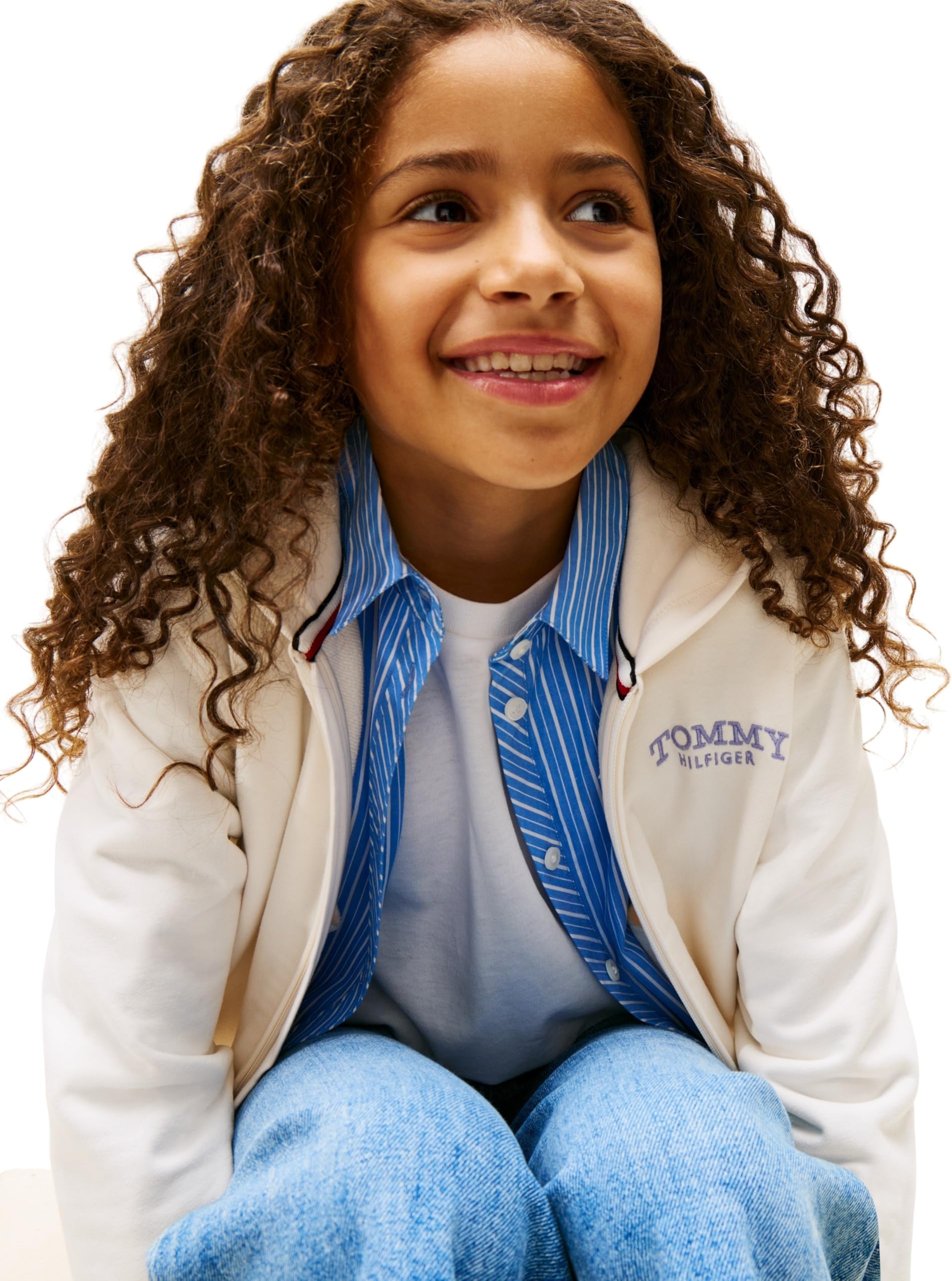 Tommy Hilfiger Sudadera con Capucha y Cremallera para Niñas