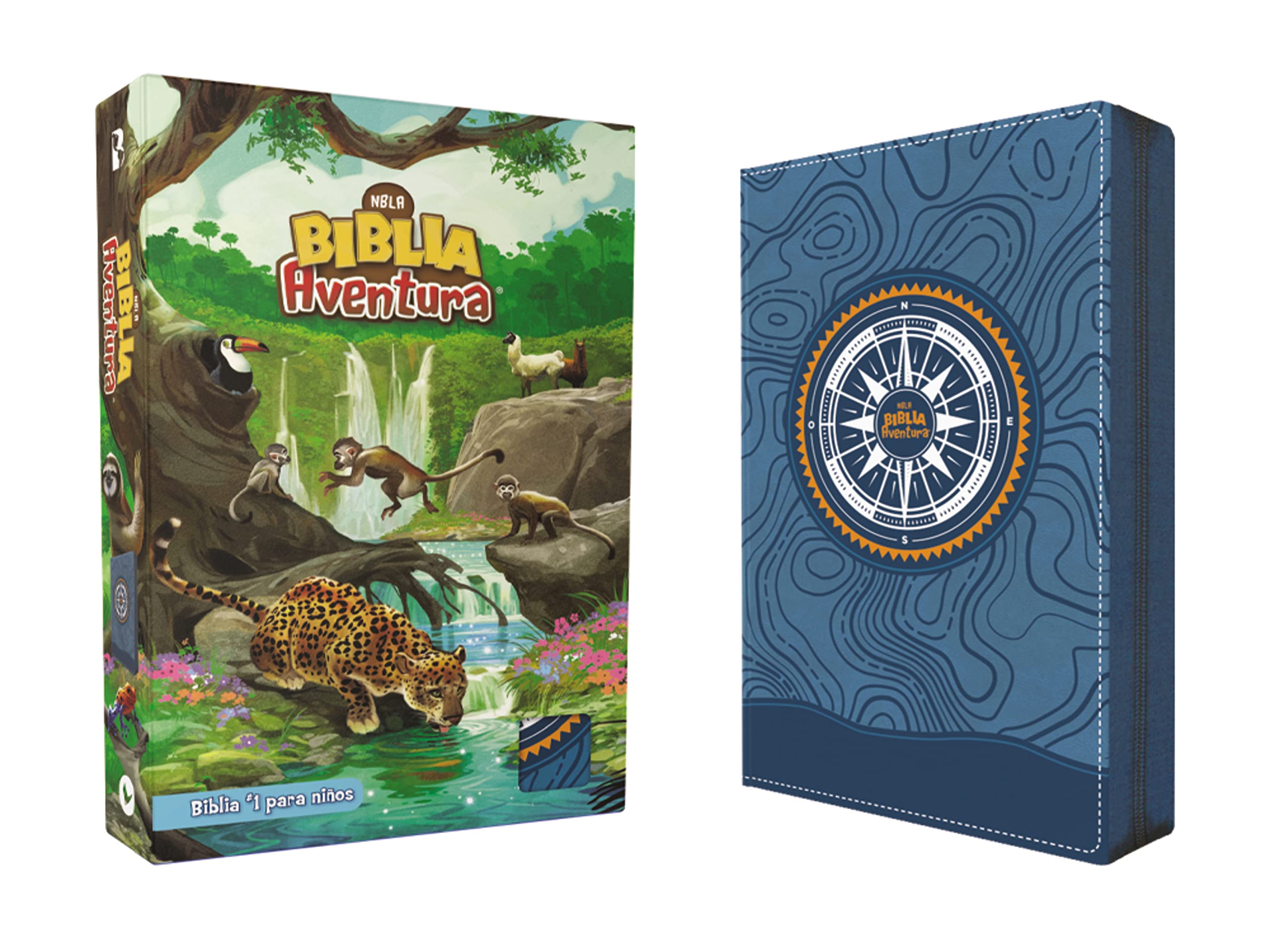 Santa Biblia/ Holy Bible: Nueva Biblia de Las Américas Biblia Aventura, Azul, Leathersoft
