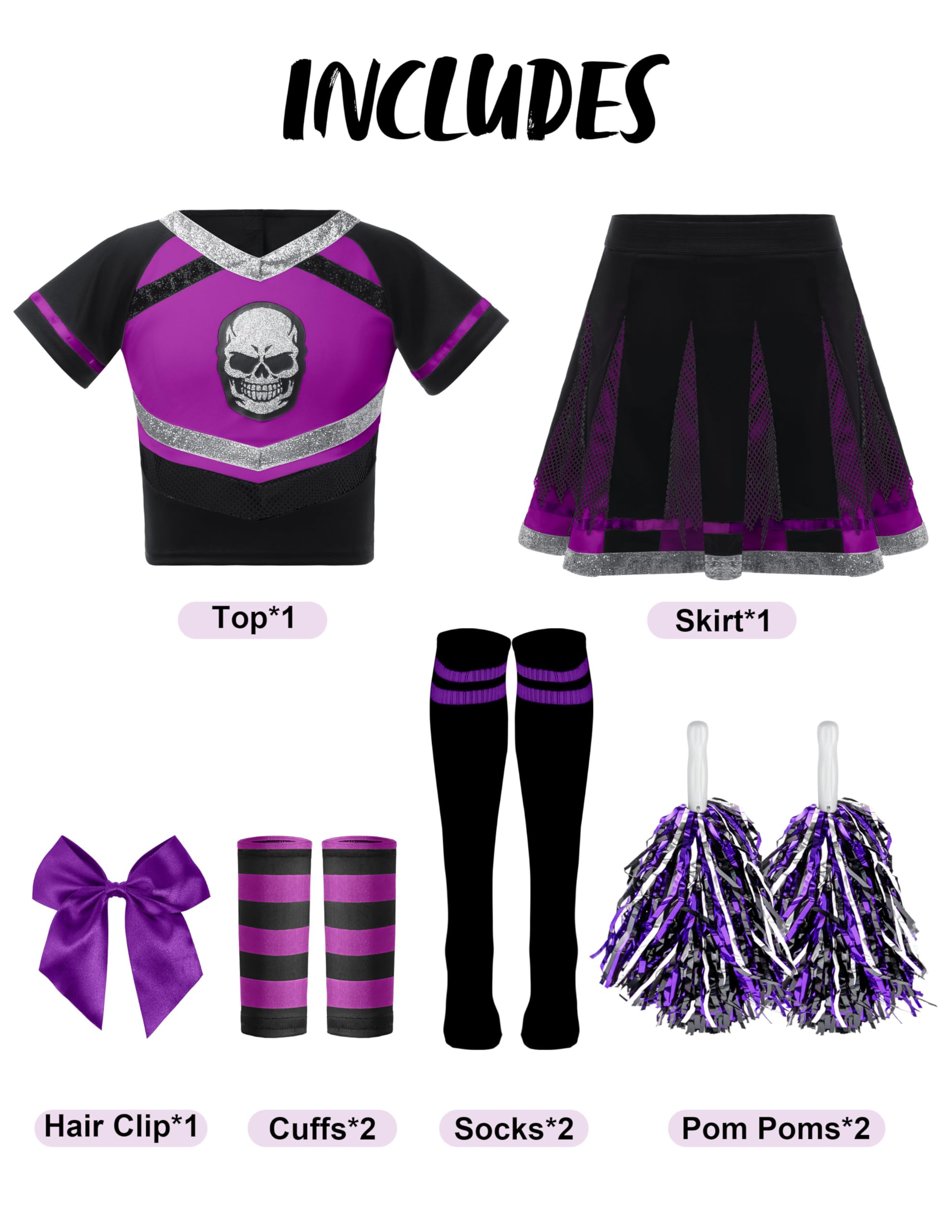 Spooktacular Creations Halloween Cheerleader Costume Girls - Image 3