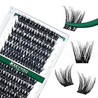 Vista 125 de Kit de racimos de pestañas KEYYOU Natural Wispy Kit de extensión de pestañas DIY 144 piezas Extensiones de pestañas en racimo con cepillo de rímel