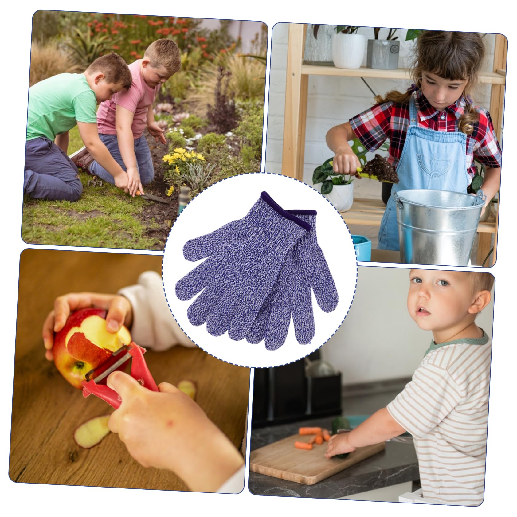 DOITOOL 5-finger Cut Proof Gloves for Kids Dish Gloves Kitchen Safety Breathable Elastic Lightweight Size Xs