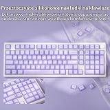 EPOMAKER AegisSil Zestaw klawiaturowy, materiał silikonowy, profil Cherry, 113 klawiszy, 65%/75%/96%/pełny rozmiar, dla Cherry MX, Kailh, Outemu, Gateron mechaniczna klawiatura do gier (fioletowy)