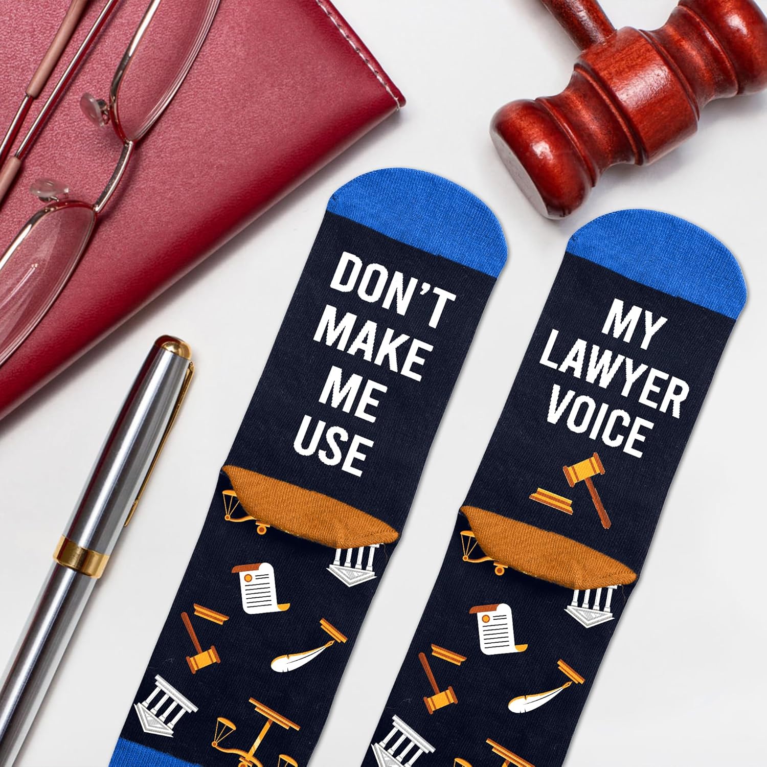 VICRAZY Don't Make Me Use My Lawyer Voice Socks - Image 5