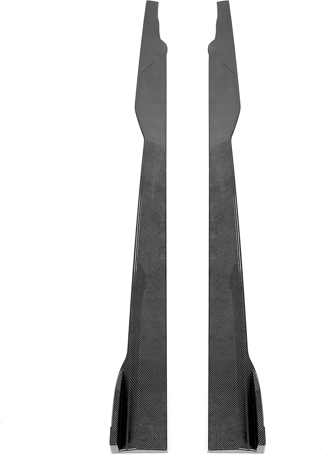 HECASA Side Skirts Extension Body Kit Replacement Compatible with 2015-2023 Dodge Charger SRT Rocker Panels Guard Side Splitter Pair Carbon Fiber Printing