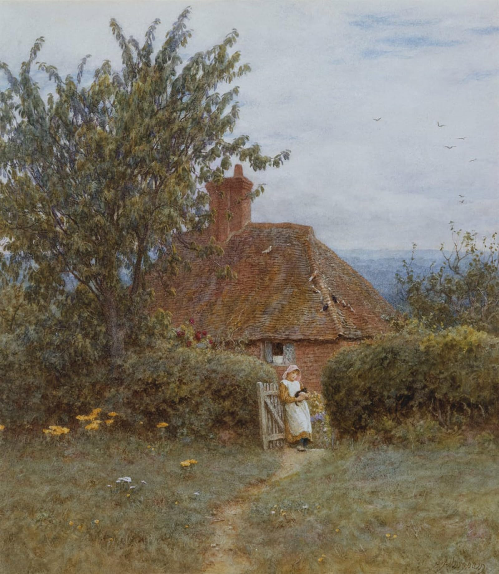 Serendipitp No Frame Abstract Painting Mural Print Picture Wall Decor Painting Near Haslemere By Helen Allingham Vintage Wall Artwork For Home Decor 60X90cm