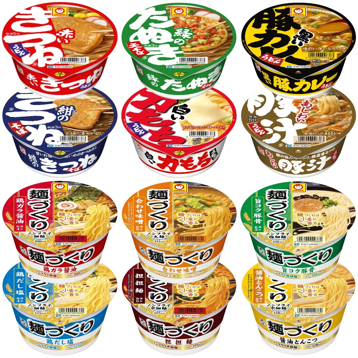 東洋水産 カップラーメン 詰め合わせ (ラーメン うどん そば 12種12食)