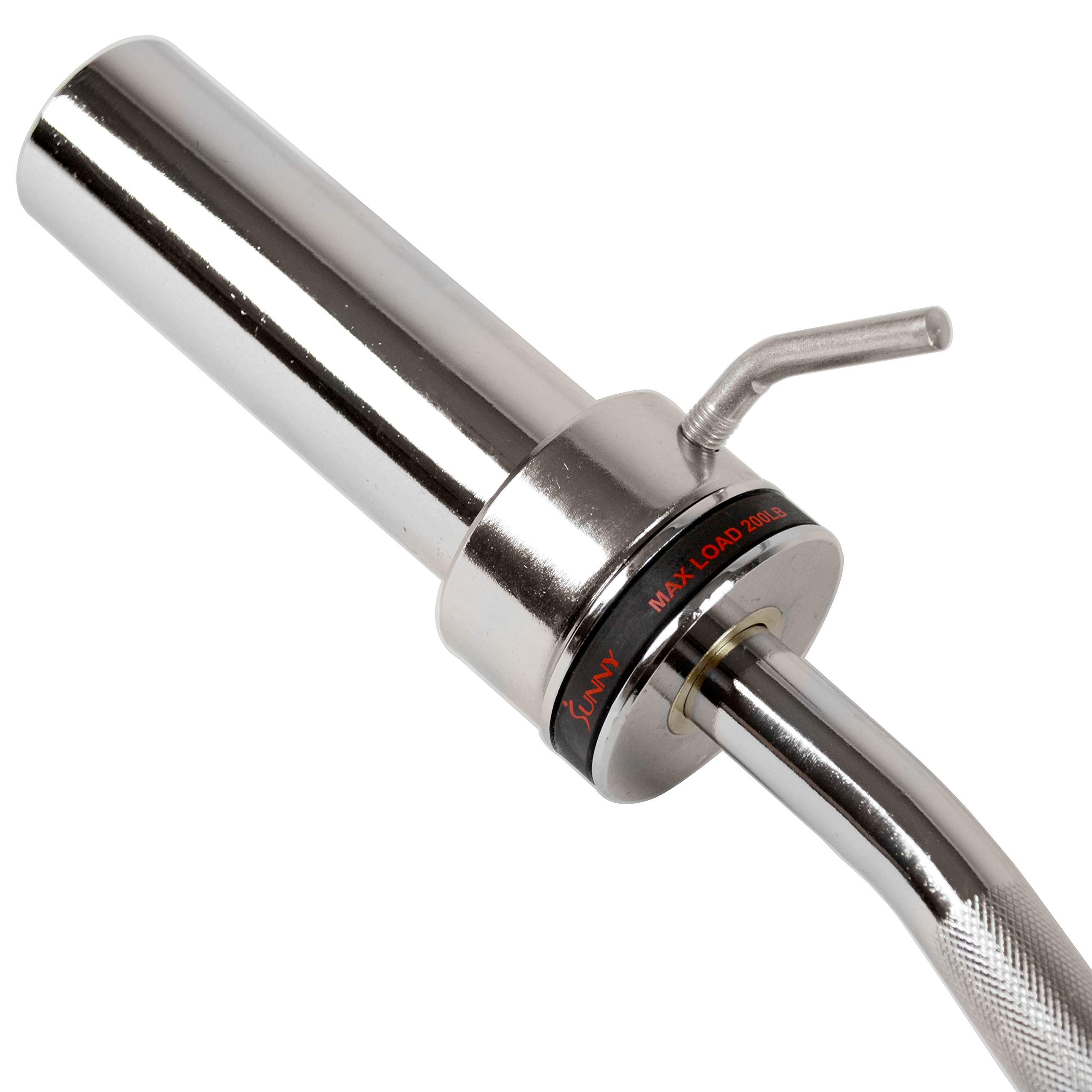 Sunny Health & Fitness 122 cm Olympic Super Curl Bar z pierścieniami - OB-48