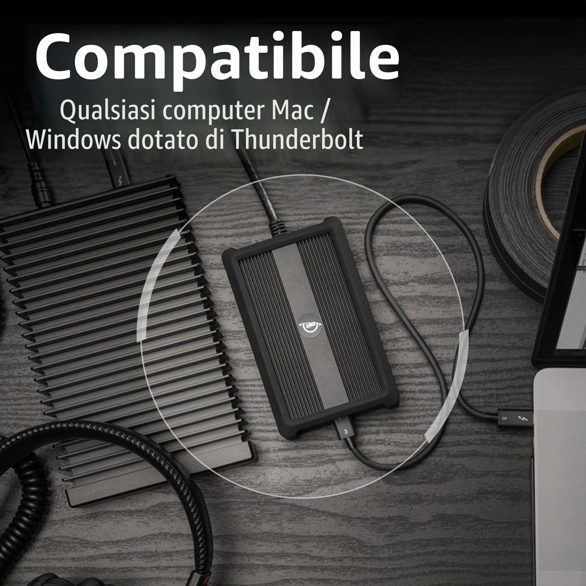 OWC Adattatore Ethernet 10G Thunderbolt 3, (OWCTB3ADP10GBE), per connessioni di Rete ad Alta velocità