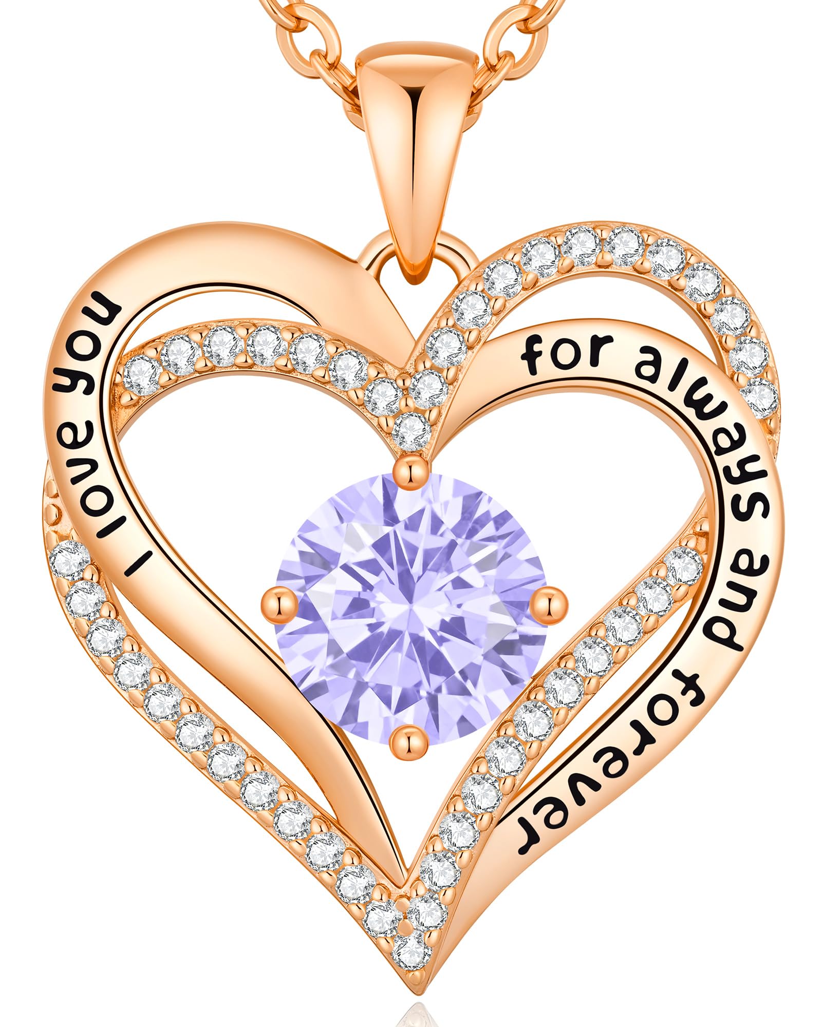 CDE Kette Damen Herz Anhänger Halskette für Frauen Schmuck Geburtstags Geschenk für Sie Freundin Weihnachten Valentinstag Muttertags Geschenk Hochzeit Jubiläum