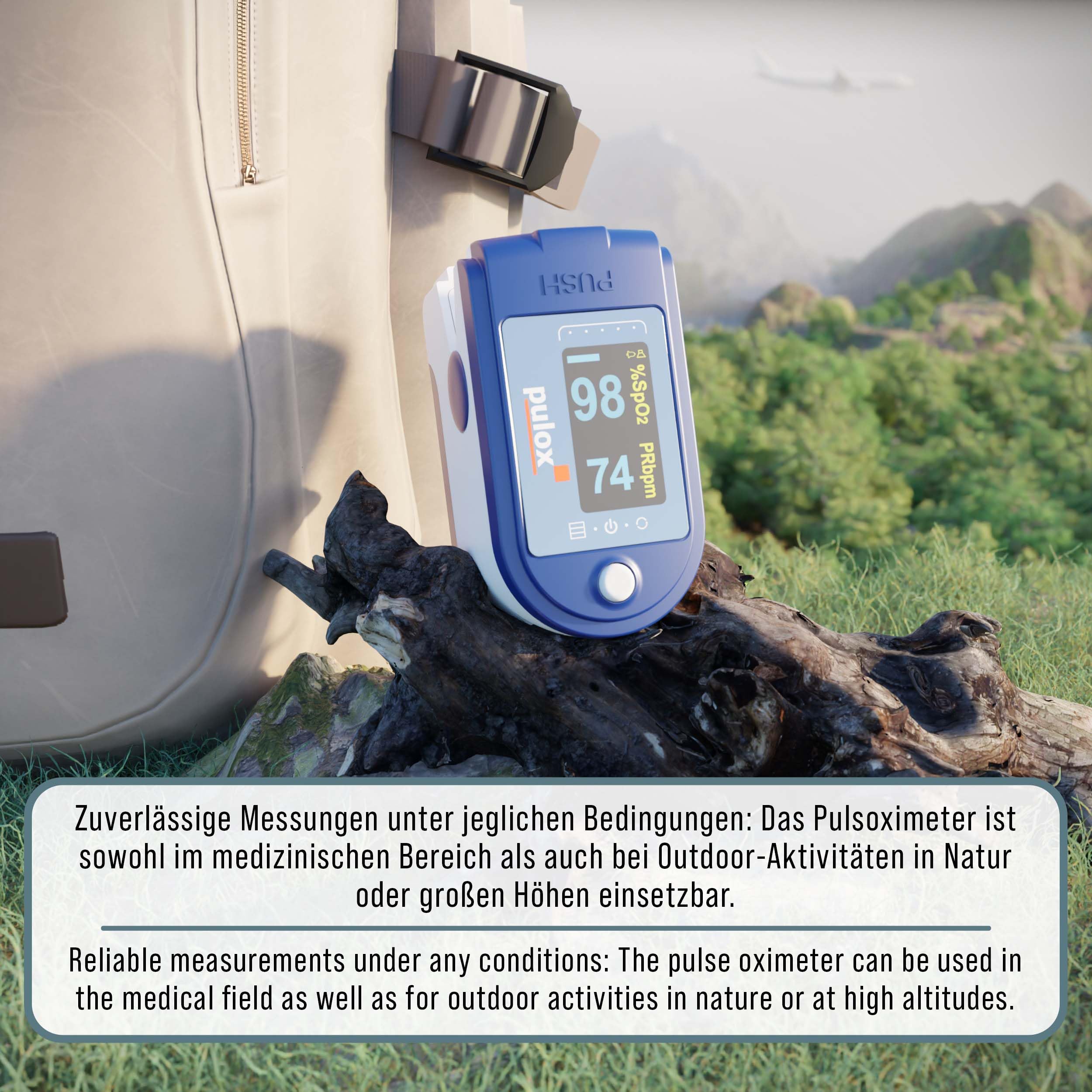 Pulox PO-250 Pulsoximeter mit LCD-Farbdisplay, Alarm & Software | Inklusive Batterien zur mobilen Messwertkontrolle, Datenauswertung bequem per PC-Anwendung möglich