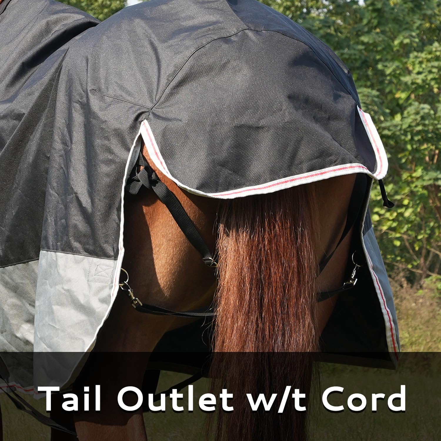 Equoray Horse Rug Fly Sheet Waterproof Rainproof Mosquito Repellent Breathable Turnout Blanket for Horses All Season Use - Multiple Sizes, Black/Grey