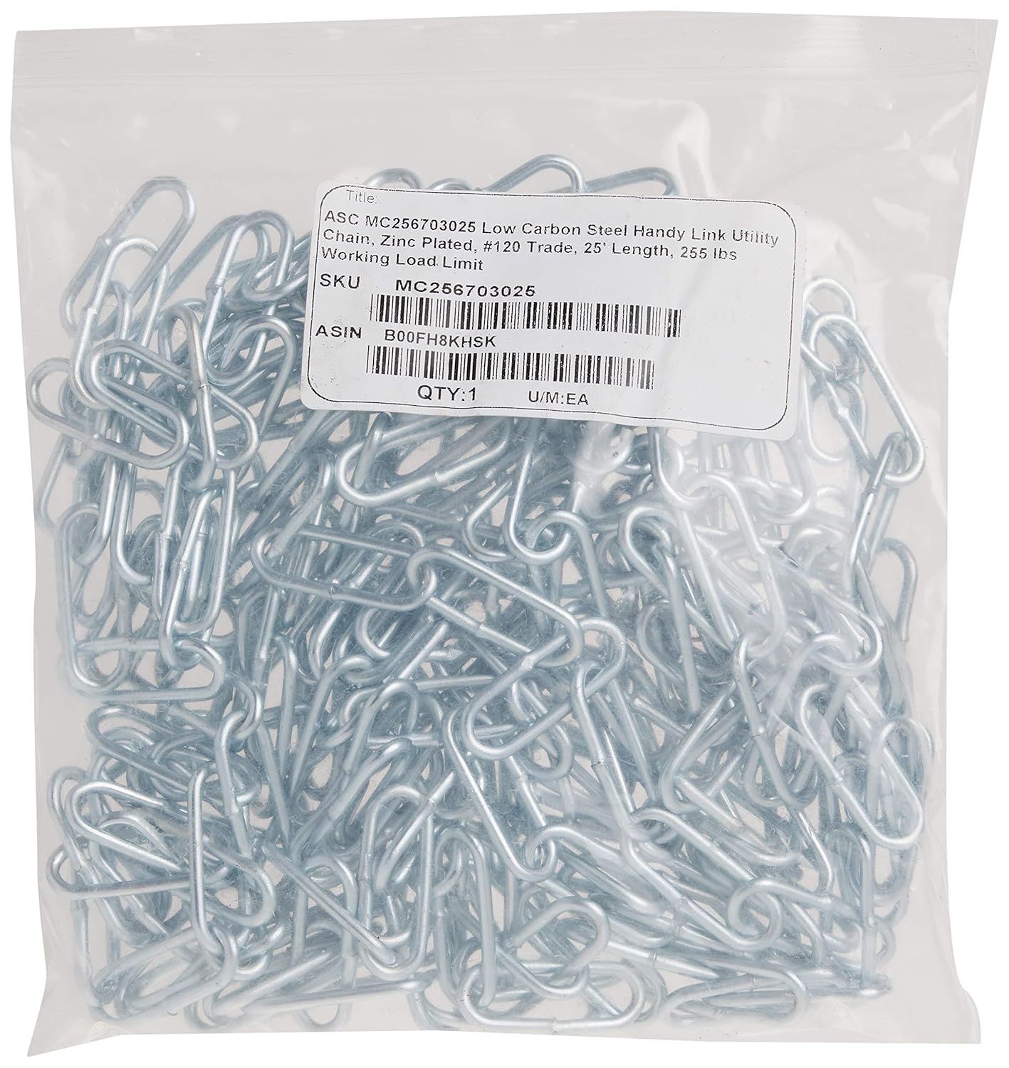 Black Friday - 60% OFF APEX TOOL GROUP ASC MC256703025 Low Carbon Steel Handy Link Utility Chain, Zinc Plated, 120 Trade, 25' Length, 255 lbs Working Load Limit Limited Discount APEX TOOL GROUP ASC MC256703025 Low Carbon Steel Handy Link Utility Chain, Zinc Plated, 120 Trade, 25' Length, 255 lbs Working Load Limit