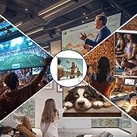 Vista 5 de 110" Motorized Projector Screen, Electric 16:9 Projector Screen with Remote Control, Indoor/Outdoor HD Movie Screen, Wall/Ceiling Mounted, Perfect