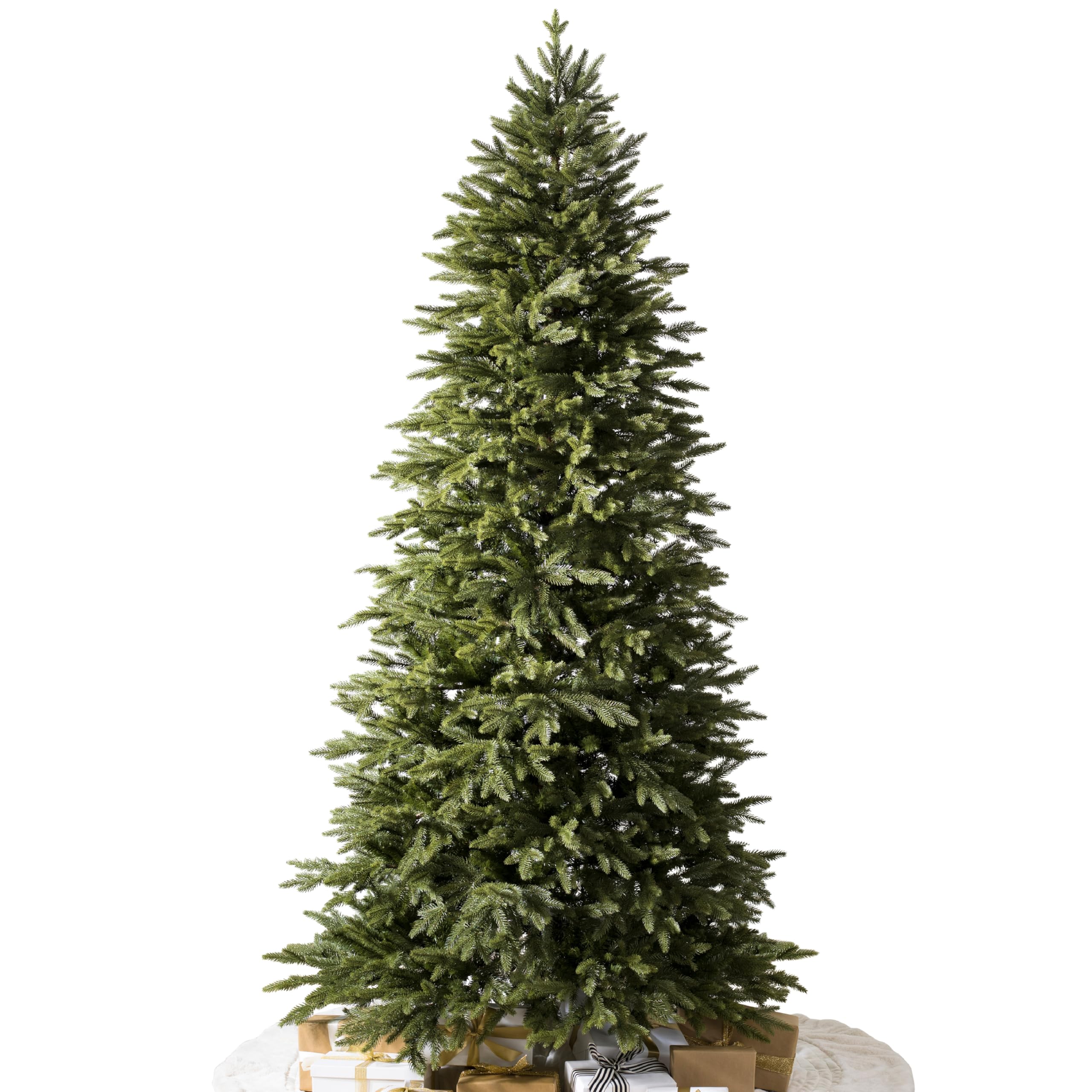 Balsam Hill Silverado Slim - Realistic Narrow Christmas Tree with True Needle Foliage, Premium Stand, Storage Bag & Easy Assembly for Indoor Holiday Decorating, Unlit, 7'