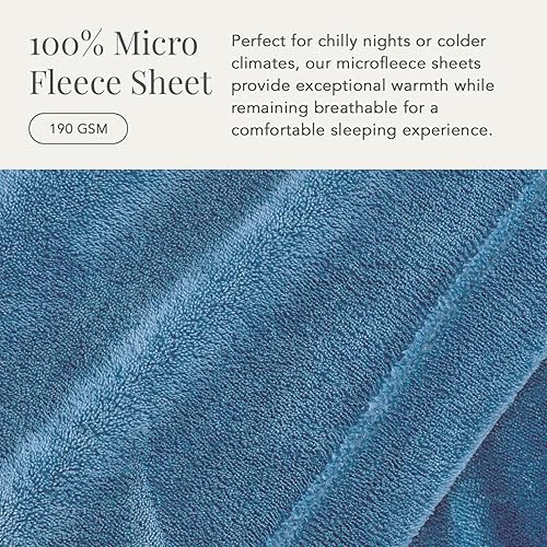 Miniatura 5 de Juego de sábanas y fundas de almohada de terciopelo con bolsillos extra profundos, juego de sábanas de microforro de vellón extra suave, calidez