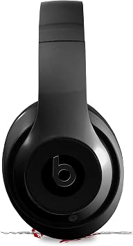 Skin Decal Wrap Compatible with Beats Studio 2 and 3 Wired and Wirelesss Solids Collection Color Black Skin Only Headphones NOT Included