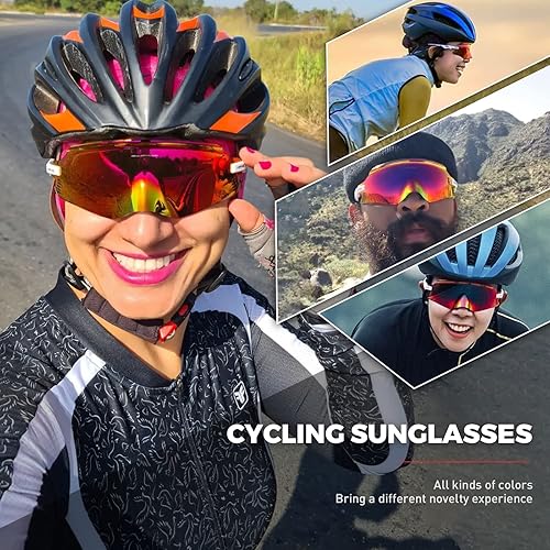Miniatura 2 de KAPVOE Gafas de ciclismo para bicicleta de montaña, MTB a prueba de viento, gafas de equitación para motocicleta, triatlón, hombres y mujeres