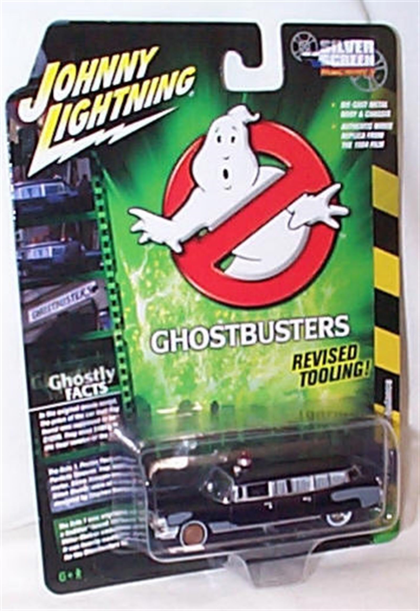 Johnny Lightning GH0STBUSTERS 1959 Pre Ecto Cadillac Ambulance Black vehicle 1:64 scale diecast model