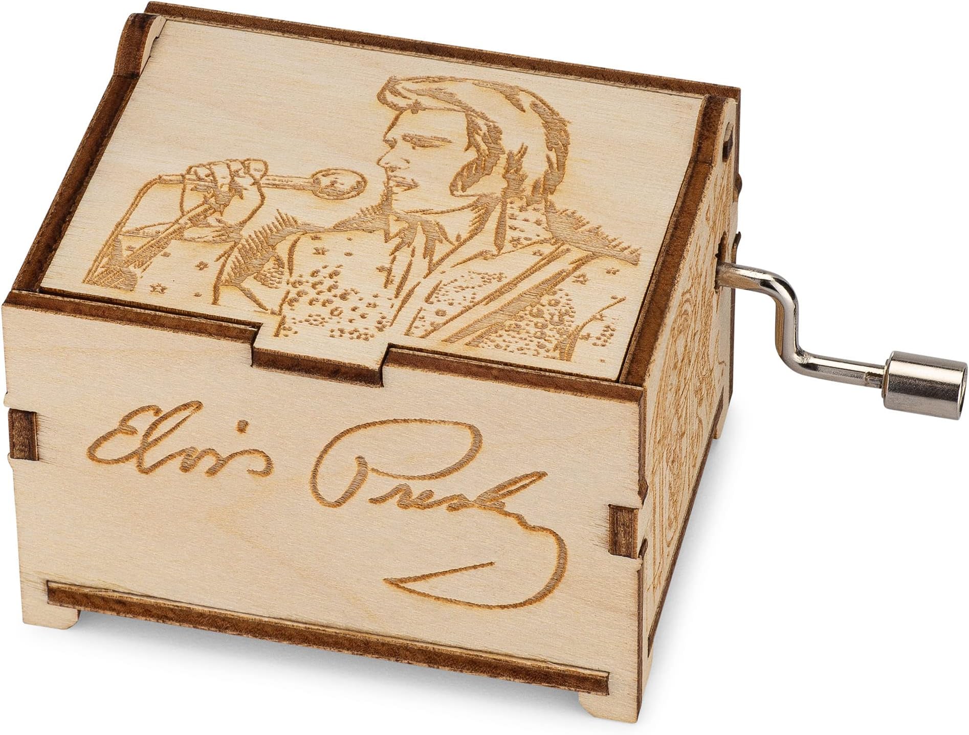 TheLaser'sEdge, Elvis Presley Mini Personalizable Music Box - Can't Help Falling in Love - Std
