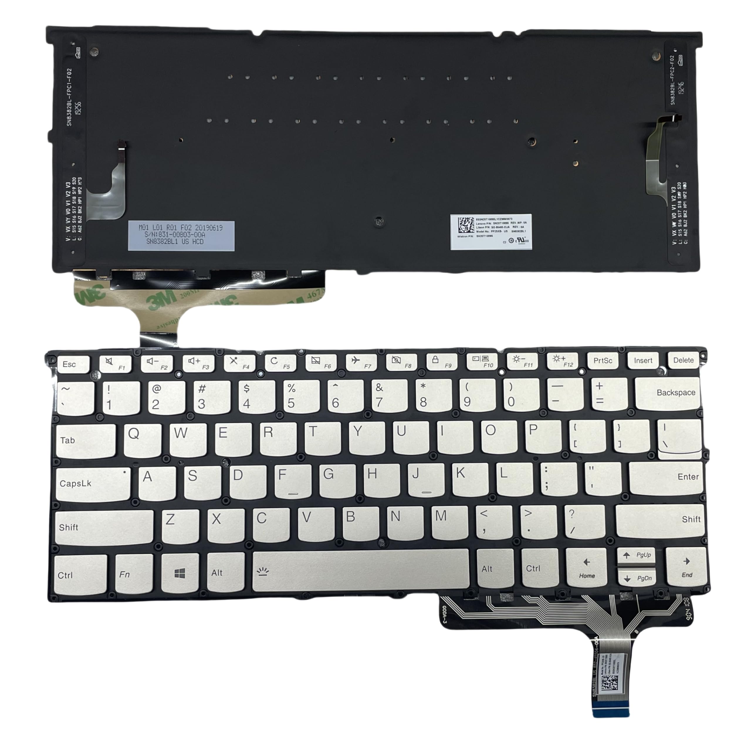 YIJIATech New Replacement Keyboard with Screwdriver US Layout for Lenovo ideapad/Yoga S940-14IIL S940-14IWL PP2SXB-US Backlit Laptop Keyboard（Gold）