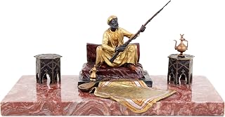 Viennese Bronze Arab Figurine - Carpet Bronze - Bergmann Stamp - Orient Sculpture - Austria - Hand-Painted Statue - Collectables for Sale