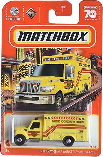 Matchbox Ambulancia Internacional Workstar, Amarillo 38100