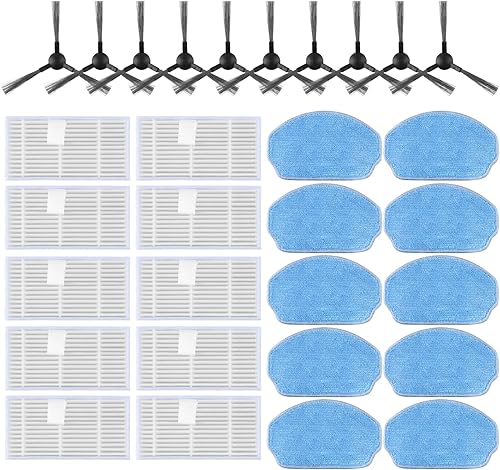 Paquete de 30 piezas de repuesto para MAMNV BR150BR151, para ZCWA BR150BR151, para MANVINS G20, para GTTVO BR150BR151, aspiradora robot 2 en 1, 10
